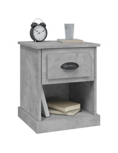 Comodini 2 pz Grigio Cemento 39x39x47,5 cm in Legno Multistrato