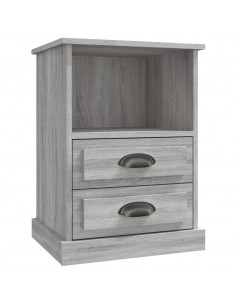 Comodino Grigio Sonoma 43x36x60 cm 2