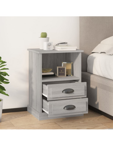 Comodino Grigio Sonoma 43x36x60 cm