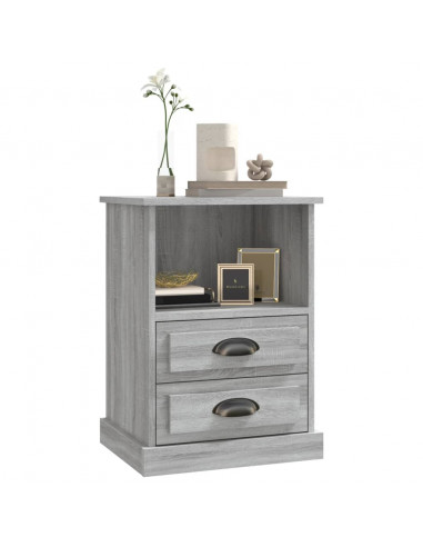 Comodino Grigio Sonoma 43x36x60 cm