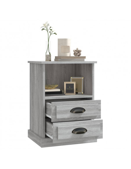 Comodino Grigio Sonoma 43x36x60 cm