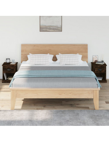 Comodini 2 pz Rovere Fumo 39x39x47,5 cm in Legno Multistrato