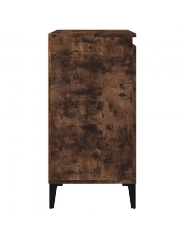 Comodini 2 pz Rovere Fumo 40x35x70 cm in Legno Multistrato