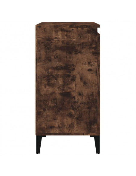 Comodini 2 pz Rovere Fumo 40x35x70 cm in Legno Multistrato