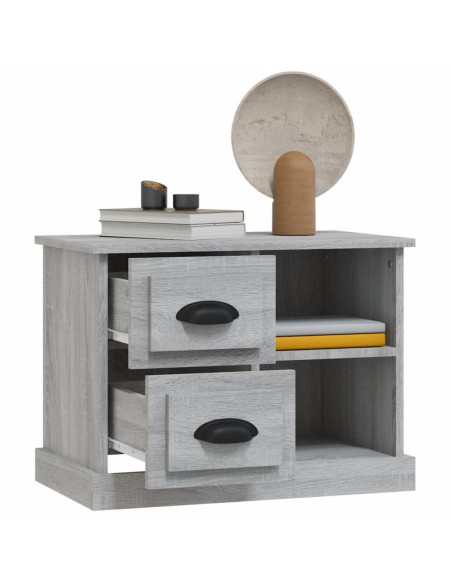 Comodino Grigio Sonoma 60x35,5x45 cm