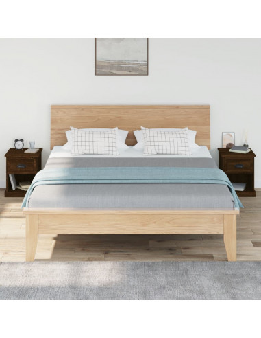 Comodini 2 pz Rovere Marrone 39x39x47,5 cm in Legno Multistrato