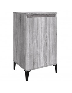 Comodino Grigio Sonoma 40x35x70 cm in Legno Multistrato 2