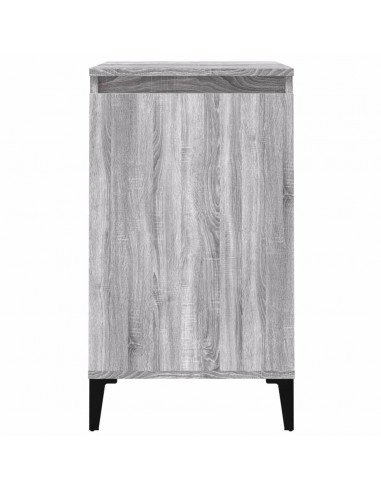 Comodino Grigio Sonoma 40x35x70 cm in Legno Multistrato