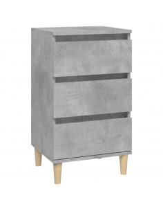 Comodino Grigio Cemento 40x35x70 cm in Legno Multistrato 2