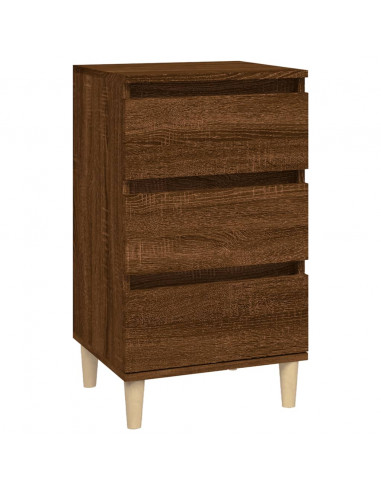 Comodino Rovere Marrone 40x35x70 cm in Legno Multistrato