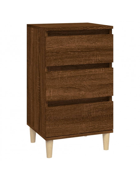 Comodino Rovere Marrone 40x35x70 cm in Legno Multistrato