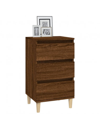 Comodino Rovere Marrone 40x35x70 cm in Legno Multistrato