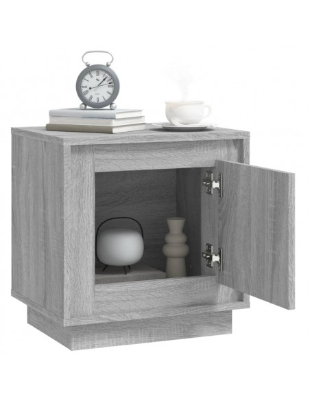 Comodini 2 pz Grigio Sonoma 44x35x45 cm in Legno Multistrato