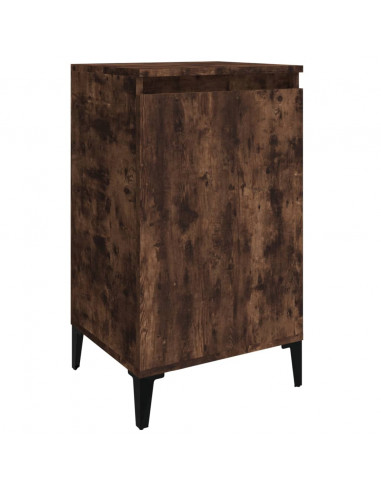 Comodino Rovere Fumo 40x35x70 cm Legno Multistrato