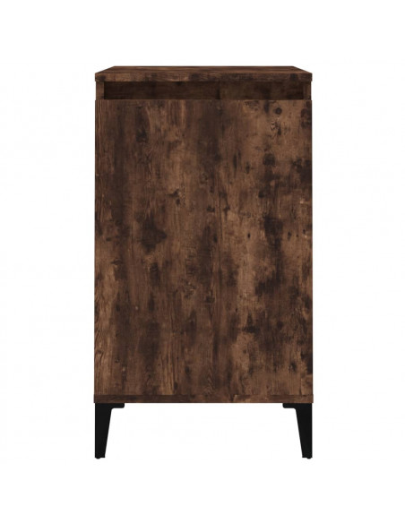 Comodino Rovere Fumo 40x35x70 cm Legno Multistrato