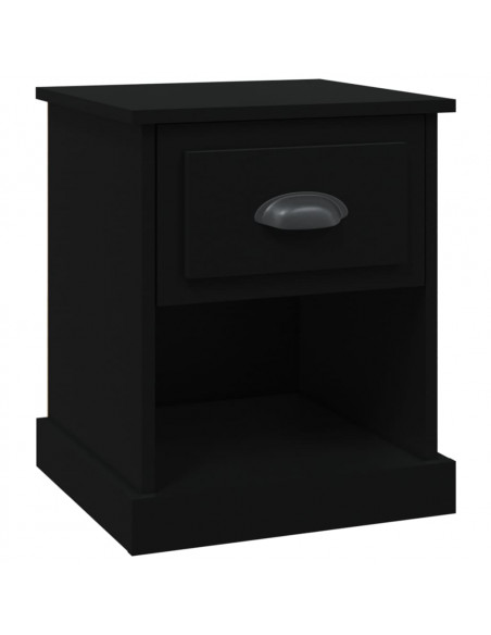 Comodino Nero 39x39x47,5 cm in Legno Multistrato