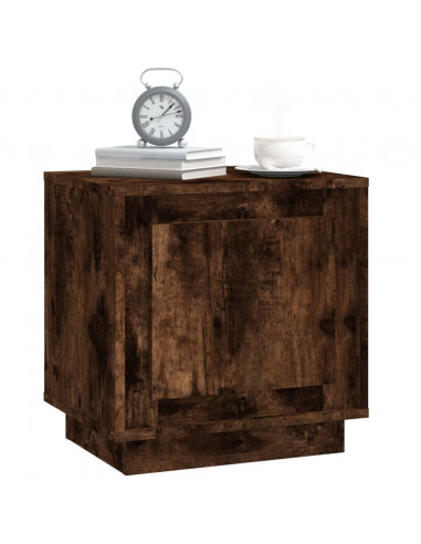 Comodini 2 pz Rovere Fumo 44x35x45 cm in Legno Multistrato