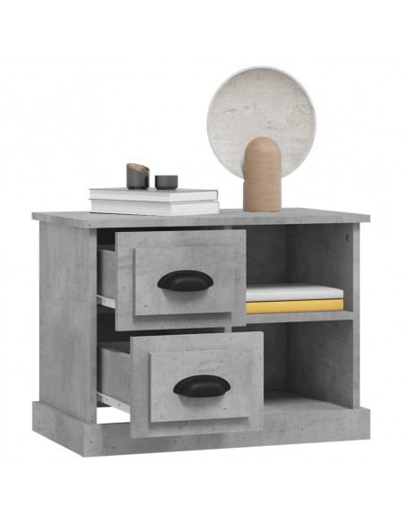 Comodino Grigio Cemento 60x35,5x45 cm