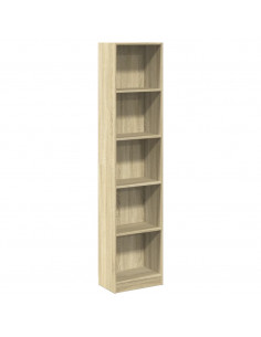 Libreria Rovere Sonoma 40x24x176 cm in Legno Multistrato 2