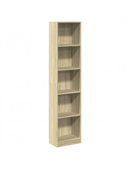Libreria Rovere Sonoma 40x24x176 cm in Legno Multistrato