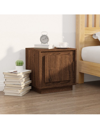 Comodini 2 pz Rovere Marrone 44x35x45 cm in Legno Multistrato