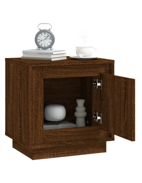 Comodini 2 pz Rovere Marrone 44x35x45 cm in Legno Multistrato