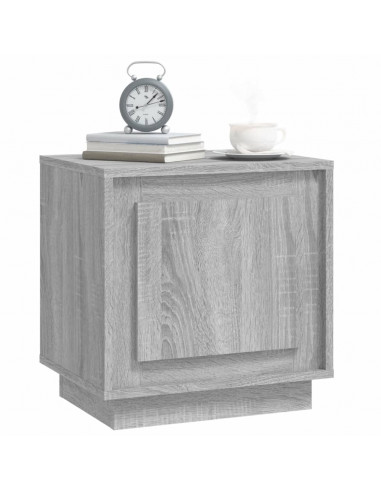 Comodino Grigio Sonoma 44x35x45 cm in Legno Multistrato