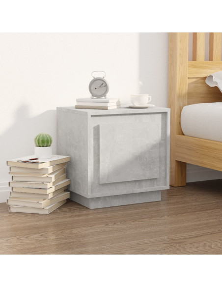 Comodini 2 pz Grigio Cemento 44x35x45 cm in Legno Multistrato