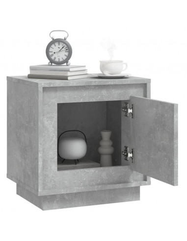 Comodini 2 pz Grigio Cemento 44x35x45 cm in Legno Multistrato