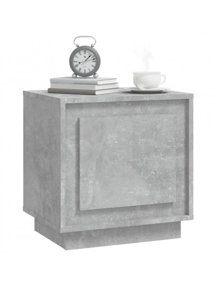 Comodino Grigio Cemento 44x35x45 cm in Legno Multistrato