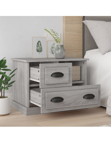 Comodino Grigio Sonoma 60x39x45 cm