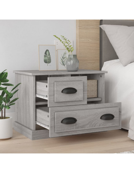 Comodino Grigio Sonoma 60x39x45 cm
