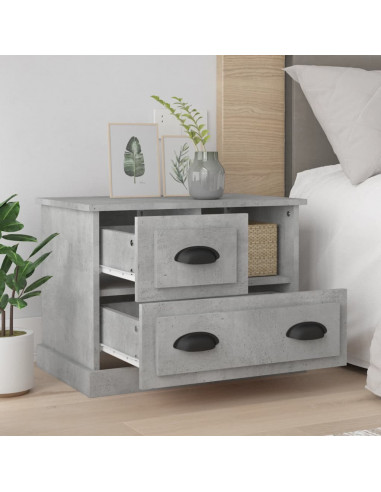 Comodino Grigio Cemento 60x39x45 cm