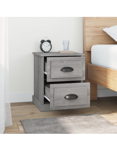 Comodino Grigio Sonoma 39x39x47,5 cm in Legno Multistrato