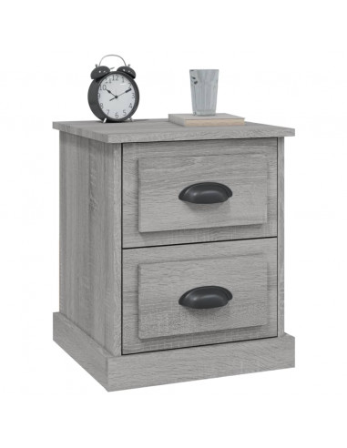 Comodino Grigio Sonoma 39x39x47,5 cm in Legno Multistrato