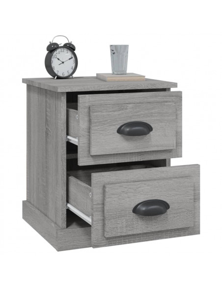 Comodino Grigio Sonoma 39x39x47,5 cm in Legno Multistrato