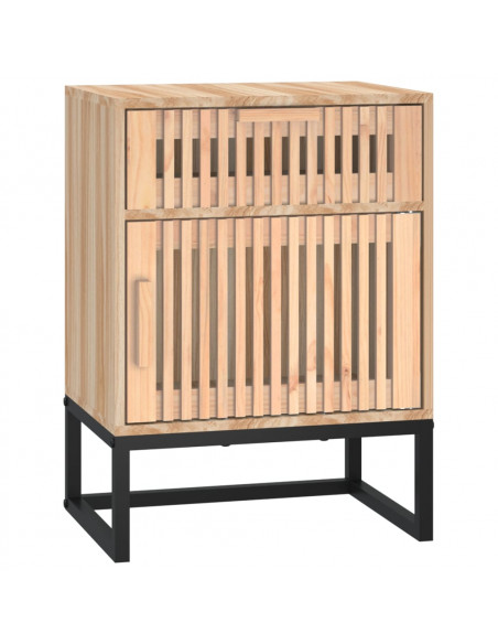 Comodini 2 pz 40x30x55,5 cm Legno Multistrato e Ferro