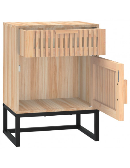 Comodini 2 pz 40x30x55,5 cm Legno Multistrato e Ferro