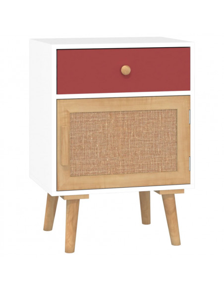 Comodini 2 pz Bianchi 40x30x55 cm in Legno Multistrato