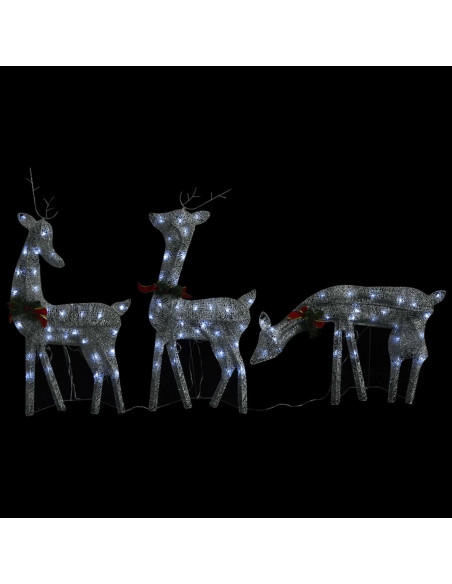 Renne di Natale 6 pz Argento Bianco Freddo in Rete