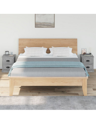 Comodini 2 pz Grigio Cemento 39x39x47,5 cm in Legno Multistrato