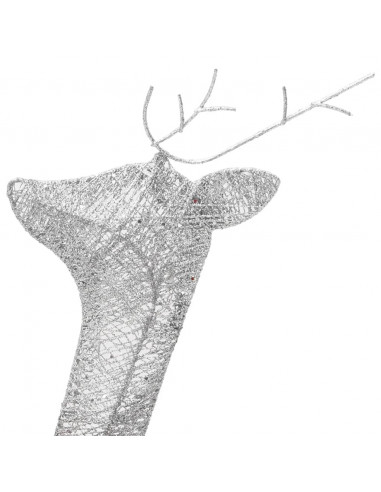 Renne di Natale 6 pz Argento Bianco Freddo in Rete