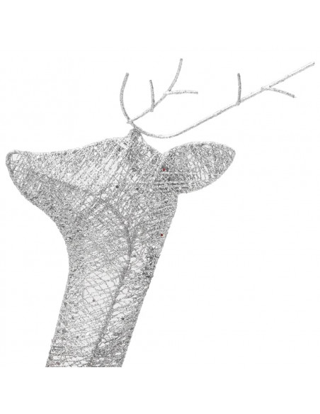 Renne di Natale 6 pz Argento Bianco Freddo in Rete
