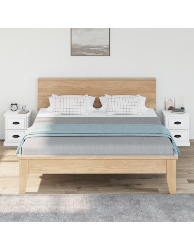 Comodini 2 pz Bianchi 39x39x47,5 cm in Legno Multistrato