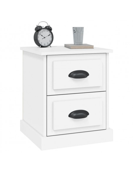 Comodini 2 pz Bianchi 39x39x47,5 cm in Legno Multistrato