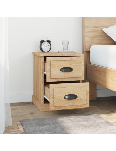 Comodini 2 pz Rovere Sonoma 39x39x47,5 cm in Legno Multistrato