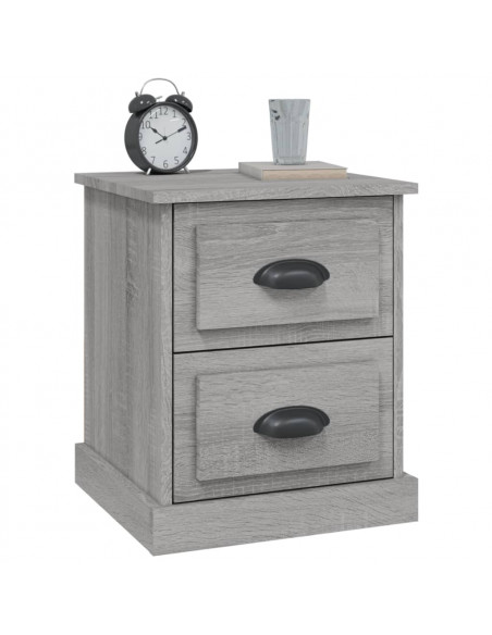 Comodini 2 pz Grigio Sonoma 39x39x47,5 cm in Legno Multistrato