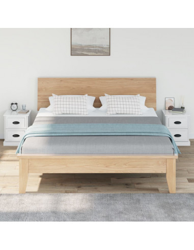 Comodini 2 pz Bianco Lucido 39x39x47,5 cm in Legno Multistrato