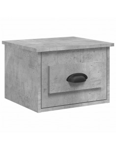 Comodino a Parete Grigio Cemento 41,5x36x28 cm 2
