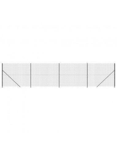 Recinzione Metallica con Flangia Antracite 1,8x10 m